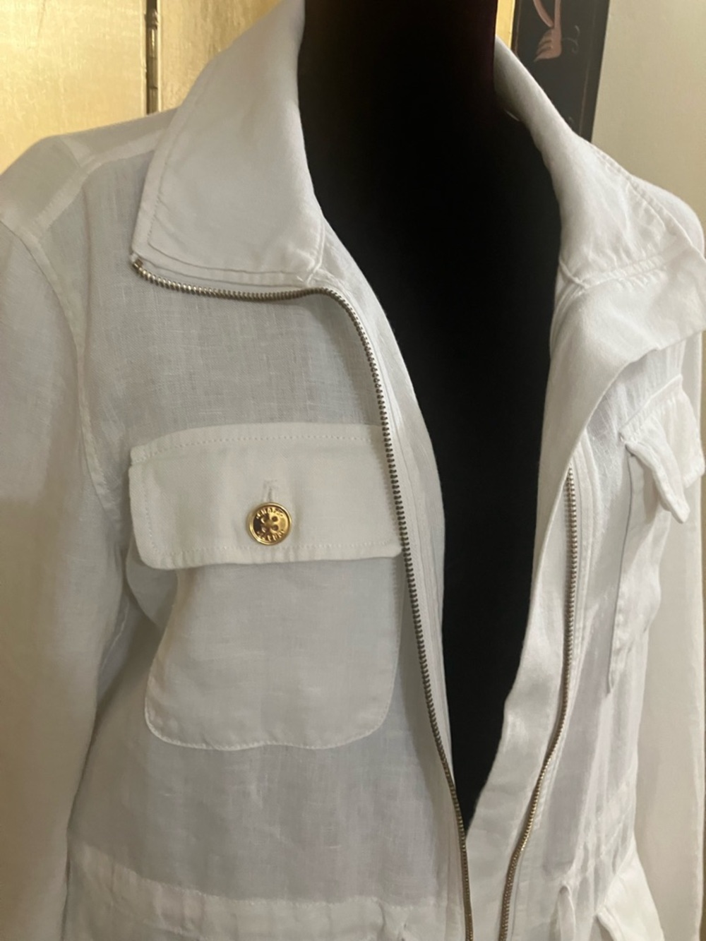 Chaps Linen Jacket - Picture 3 of 15